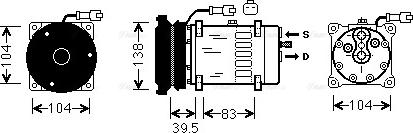 Ava Quality Cooling CLAK004 - Компресор, кондиціонер autocars.com.ua