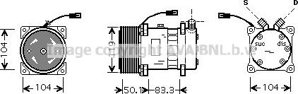 Ava Quality Cooling CLK002 - Компресор, кондиціонер autocars.com.ua