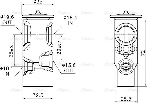Ava Quality Cooling CN1340 - Расширительный клапан, кондиционер autodnr.net