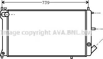 AVA CN 2028 - Радіатор, охолодження двигуна autocars.com.ua