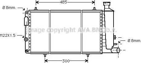 Ava Quality Cooling CN 2033 - Радіатор, охолодження двигуна autocars.com.ua