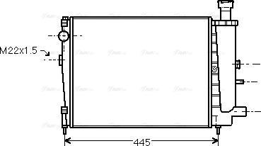 Ava Quality Cooling CN 2041 - Радіатор, охолодження двигуна autocars.com.ua