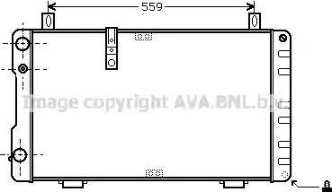 AVA CN 2045 - Радіатор, охолодження двигуна autocars.com.ua