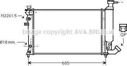 Ava Quality Cooling CN 2060 - Радіатор, охолодження двигуна autocars.com.ua