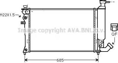 Ava Quality Cooling CN 2062 - Радіатор, охолодження двигуна autocars.com.ua