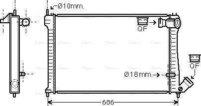 Ava Quality Cooling CN 2101 - Радиатор, охлаждение двигателя autodnr.net