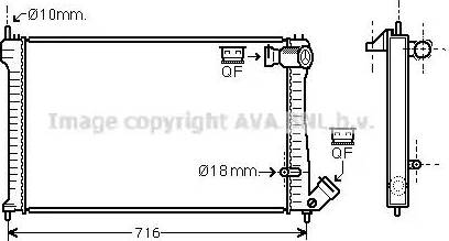 Ava Quality Cooling CN 2102 - Радиатор, охлаждение двигателя avtokuzovplus.com.ua