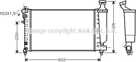 Ava Quality Cooling CN 2119 - Радіатор, охолодження двигуна autocars.com.ua