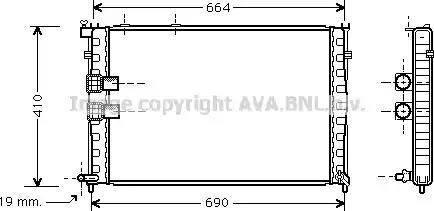 Ava Quality Cooling CN 2133 - Радіатор, охолодження двигуна autocars.com.ua