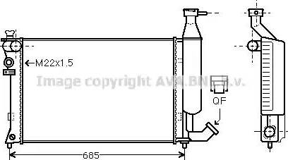 Ava Quality Cooling CN 2140 - Радиатор, охлаждение двигателя avtokuzovplus.com.ua