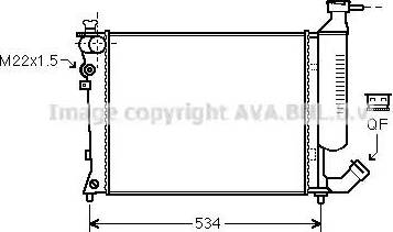 Ava Quality Cooling CN 2154 - Радиатор, охлаждение двигателя autodnr.net