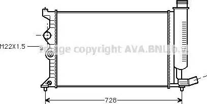 Ava Quality Cooling CN 2181 - Радиатор, охлаждение двигателя avtokuzovplus.com.ua