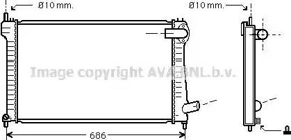 Ava Quality Cooling CN 2182 - Радіатор, охолодження двигуна autocars.com.ua