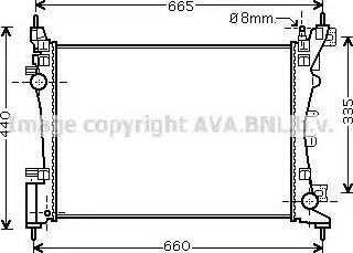 Ava Quality Cooling CN 2261 - Радиатор, охлаждение двигателя avtokuzovplus.com.ua