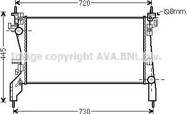 Ava Quality Cooling CN 2266 - Радіатор, охолодження двигуна autocars.com.ua