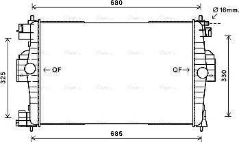 AVA CN2280 - Радіатор, охолодження двигуна autocars.com.ua