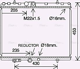 Ava Quality Cooling CN2312 - Радіатор, охолодження двигуна autocars.com.ua