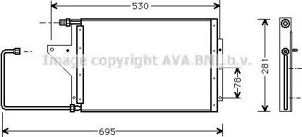 AVA CN 5095 - Конденсатор, кондиціонер autocars.com.ua