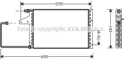 AVA CN 5097 - Конденсатор, кондиціонер autocars.com.ua