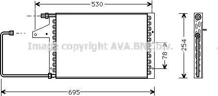 AVA CN 5098 - Конденсатор, кондиціонер autocars.com.ua