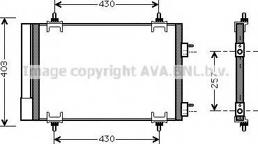 Ava Quality Cooling CN 5230 - Конденсатор, кондиціонер autocars.com.ua