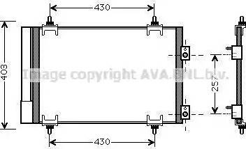 Ava Quality Cooling CN5231D - Конденсатор, кондиціонер autocars.com.ua