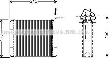 AVA CN 6025 - Теплообмінник, опалення салону autocars.com.ua