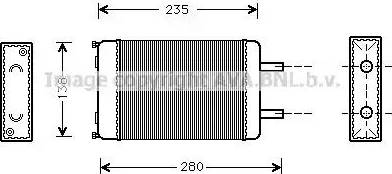 AVA CN6053 - Теплообмінник, опалення салону autocars.com.ua