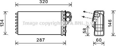 Ava Quality Cooling CN6279 - Теплообмінник, опалення салону autocars.com.ua