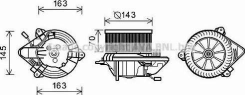 Ava Quality Cooling CN8506 - Електродвигун, вентиляція салону autocars.com.ua