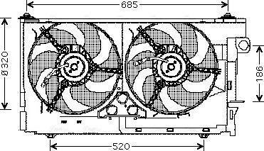 Ava Quality Cooling CN 7516 - Вентилятор, охлаждение двигателя autodnr.net