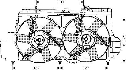 Ava Quality Cooling CN 7520 - Вентилятор, охолодження двигуна autocars.com.ua