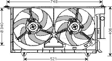 Ava Quality Cooling CN 7525 - Вентилятор, охолодження двигуна autocars.com.ua