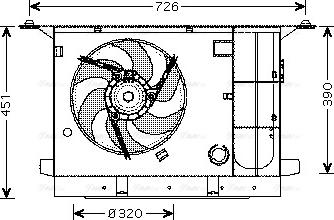 Ava Quality Cooling CN 7537 - Вентилятор, охолодження двигуна autocars.com.ua