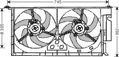 Ava Quality Cooling PE 7537 - Вентилятор, охолодження двигуна autocars.com.ua