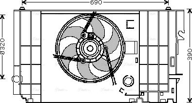 Ava Quality Cooling CN 7546 - Вентилятор, охлаждение двигателя autodnr.net