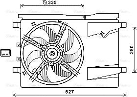 Ava Quality Cooling CN7549 - Вентилятор, охолодження двигуна autocars.com.ua