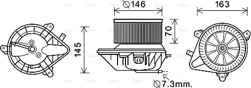 Ava Quality Cooling CN8292 - Вентилятор салона autodnr.net