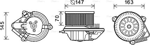 Ava Quality Cooling CN8293 - Вентилятор салону autocars.com.ua