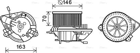 Ava Quality Cooling CN8295 - Вентилятор салону autocars.com.ua