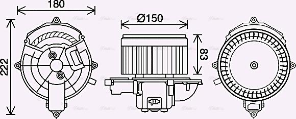 Ava Quality Cooling CN8310 - Вентилятор салону autocars.com.ua