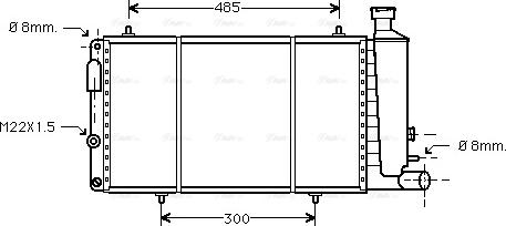 Ava Quality Cooling CNA2033 - Радіатор, охолодження двигуна autocars.com.ua