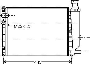Ava Quality Cooling CNA2046 - Радіатор, охолодження двигуна autocars.com.ua