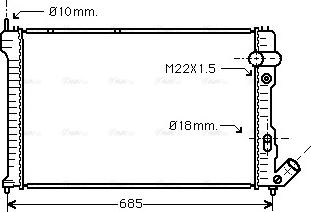 Ava Quality Cooling CNA2071 - Радиатор, охлаждение двигателя autodnr.net