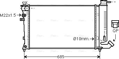 Ava Quality Cooling CNA2112 - Радиатор, охлаждение двигателя autodnr.net