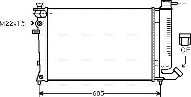 Ava Quality Cooling CNA2135 - Радіатор, охолодження двигуна autocars.com.ua