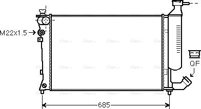 Ava Quality Cooling CNA2155 - Радиатор, охлаждение двигателя autodnr.net