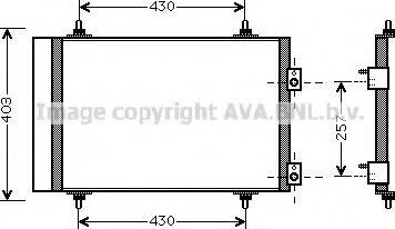 Ava Quality Cooling CNA5240 - Конденсатор, кондиціонер autocars.com.ua