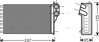 Ava Quality Cooling CNA6232 - Теплообмінник, опалення салону autocars.com.ua