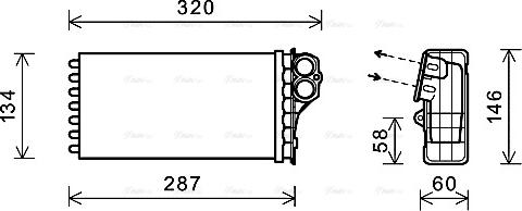 Ava Quality Cooling CNA6279 - Теплообмінник, опалення салону autocars.com.ua